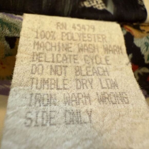 Vintage Try 1 Black Floral Ruffled Cropped Blouse Sz S Y2K, Feminine - Picture 7 of 12